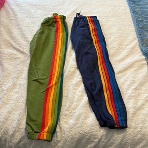 aviator nation 5 stripe sweatpants